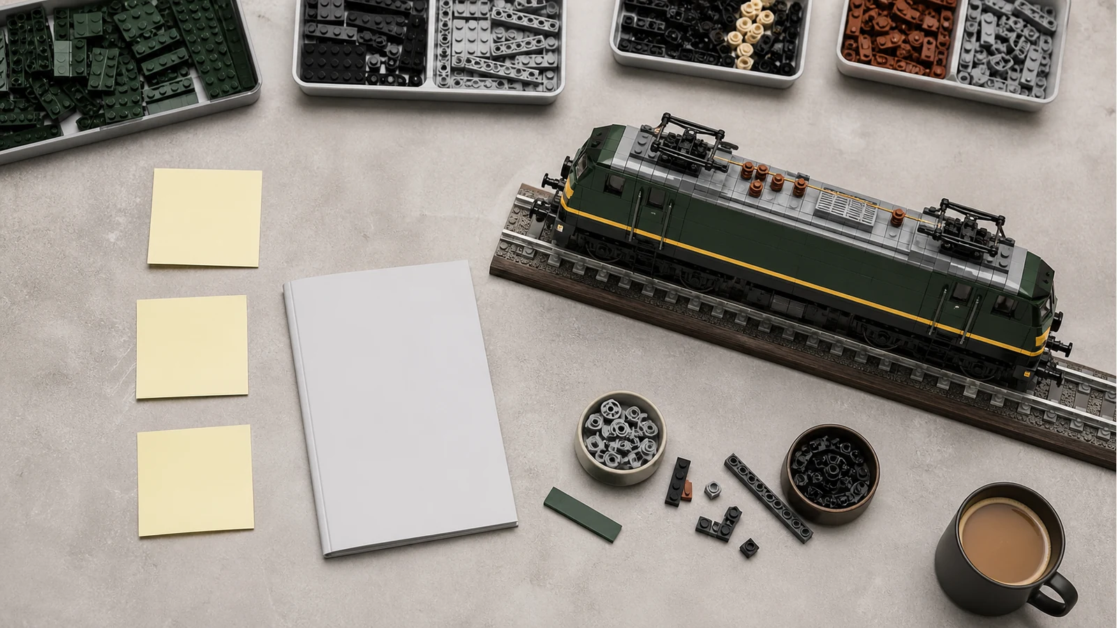 Weekend workbench plan for building an adult brick locomotive